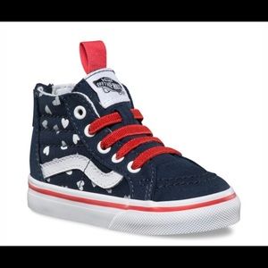 Toddler Hearts Sk8-Hi Zip Shoes Toddler Size 5